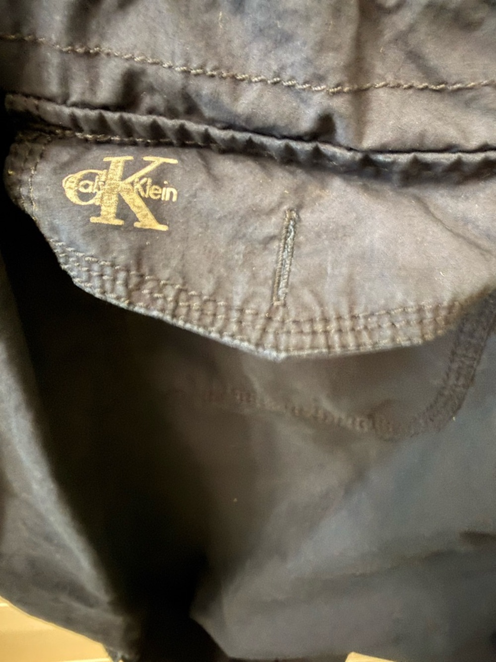 Calvin Klein Dark Blue Cargo Capri Pants with Drawstring - Picture 6 of 7